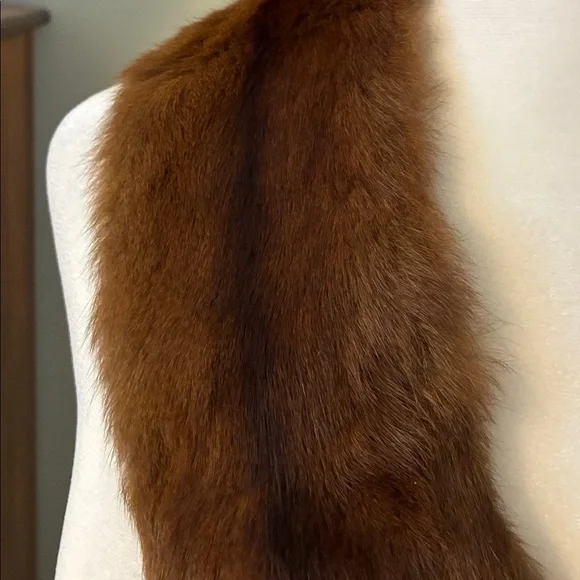 Vintage Brown Fur Collar - Picture 3 of 6